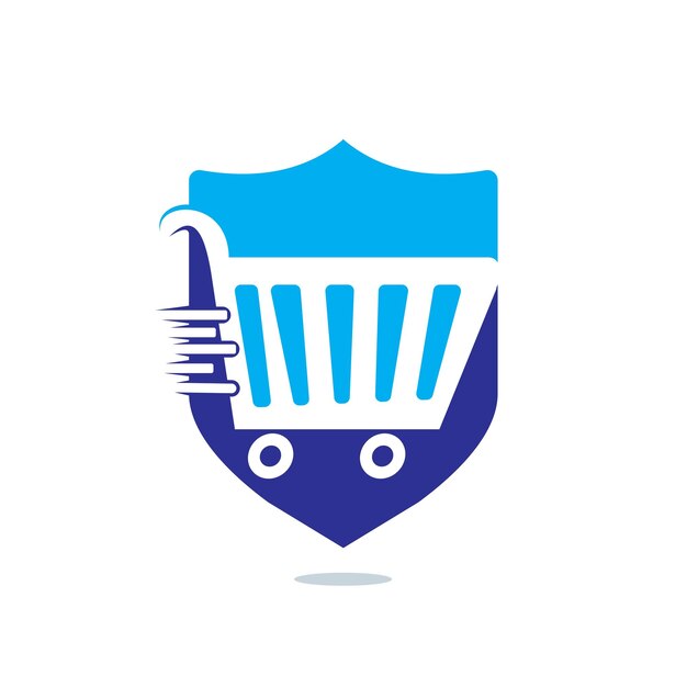 Shopping cart vector logo design