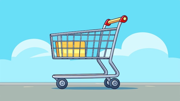 Shopping Cart Vector on White Background Wallpaper