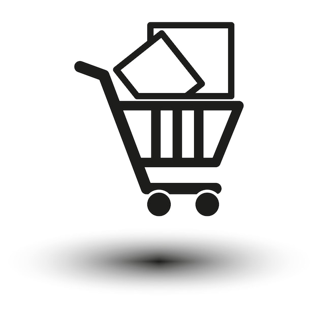 Shopping Cart with Packages Icon Vector illustration EPS 10