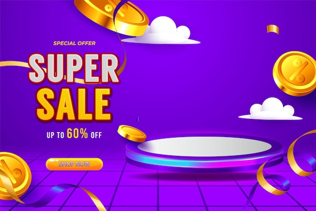 Shopping day sale banner template design for web or social media