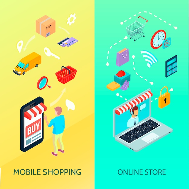 Shopping Ecommerce Banner Set