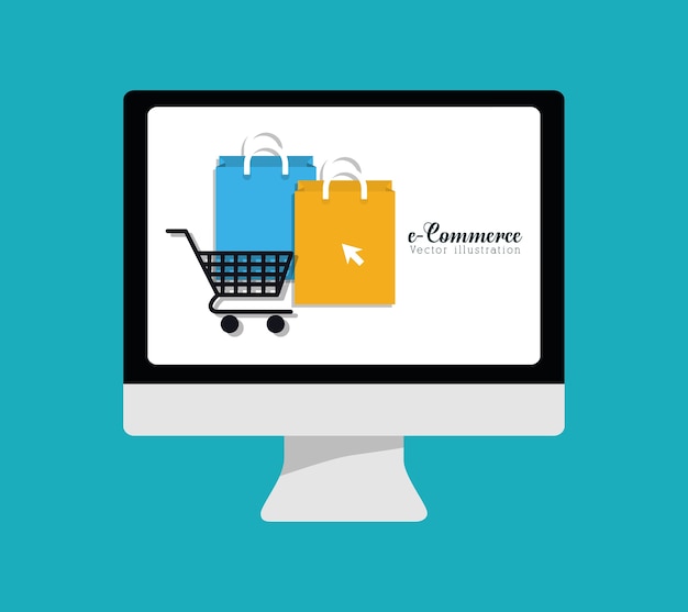 Shopping and ecommerce graphic design 