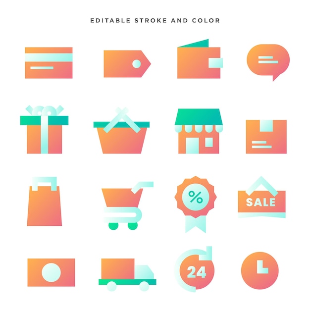 Shopping icons collection