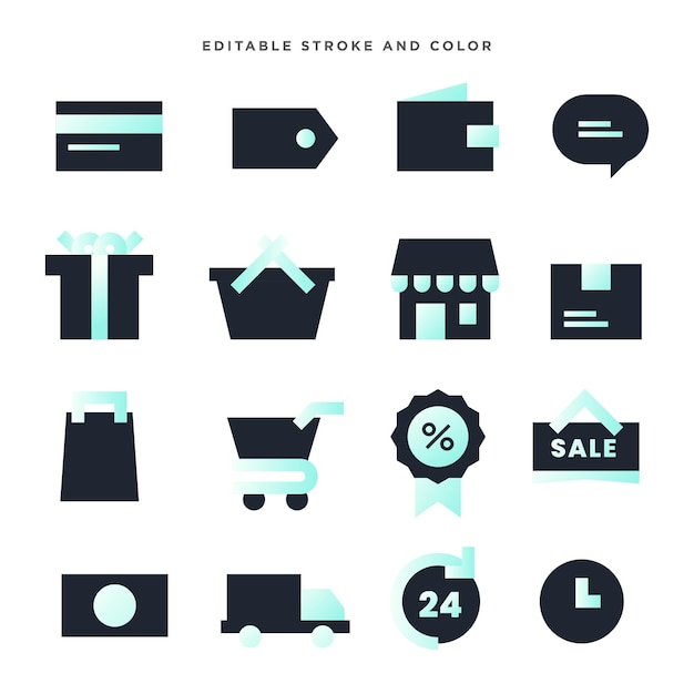 Shopping icons collection