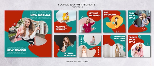 Shopping Instagram Social Media Template Post Collection