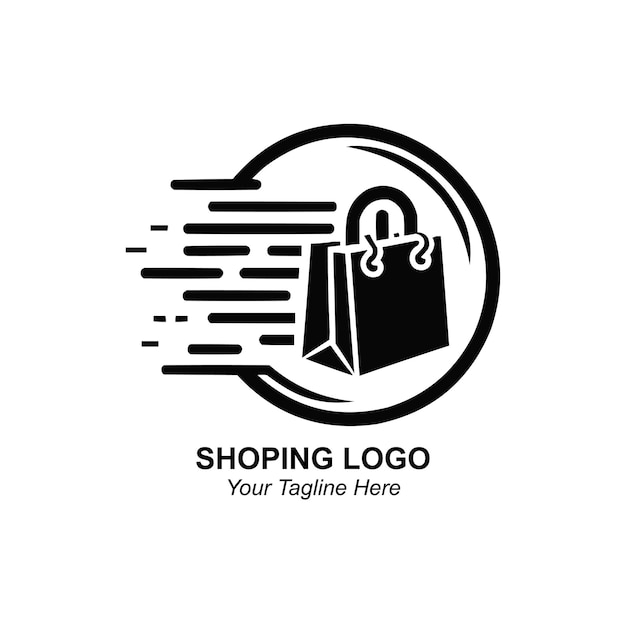 shopping logo on white background