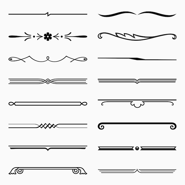 Short dividers (set 1)