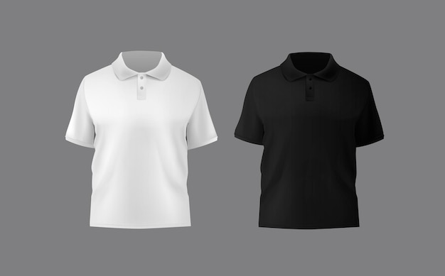 Short sleeve polo shirttshirt front tshirt back and tshirt sleeve design for mockup