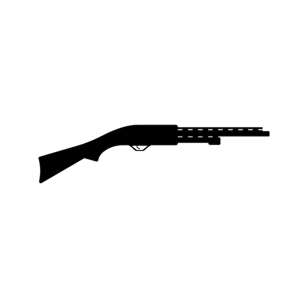 Shotgun weapon icon vector