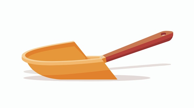 Vector a shovel is stuck in a wall and the other is a shovel