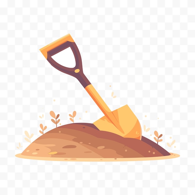 Shovel and pile of ground