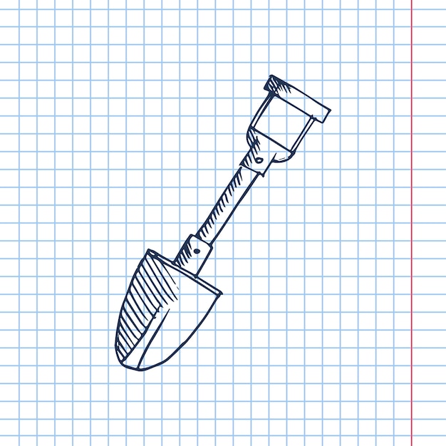 shovel vector scetch