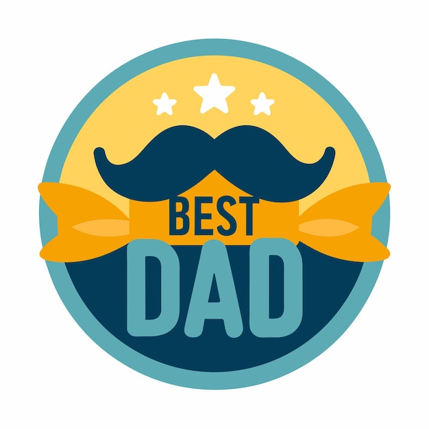 Show Dad Some Love with Our BEST DAD Typography Sticker this Fathers Day