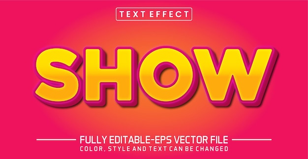 Show font Text effect editable