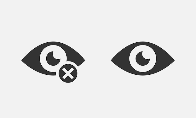 Show password icon eye symbol Vector vision hide from watch icon Secret view web design element