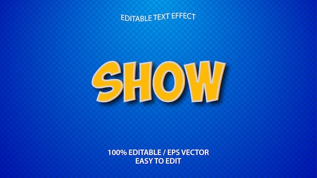 Show text effect eps Premium Vector