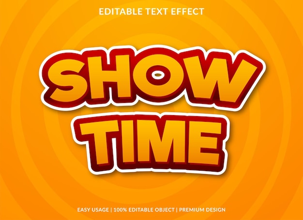 show time text effect template premium style