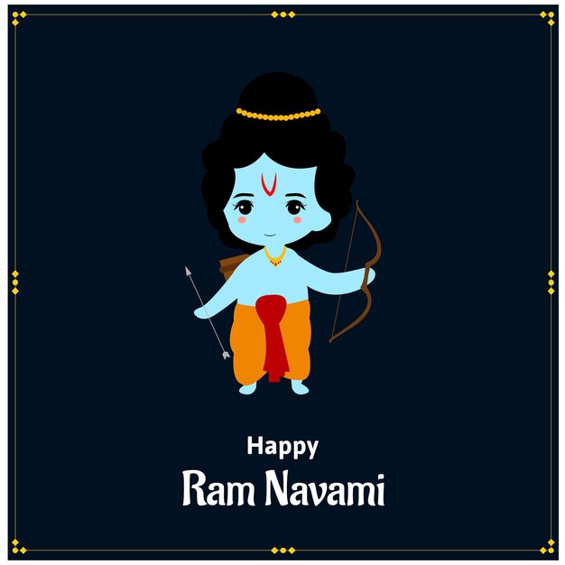 Vector shree ram navami indian hindu festival celebration vector design