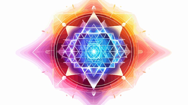 Vector shri yantra cosmic energy conductor stock illustration