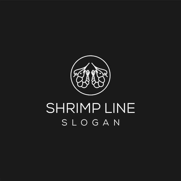 shrimp continuous line art drawing style Minimalist black shrimp seafood outline