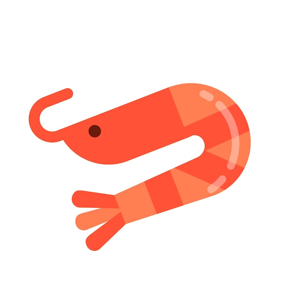 Shrimp isolated vector illustration