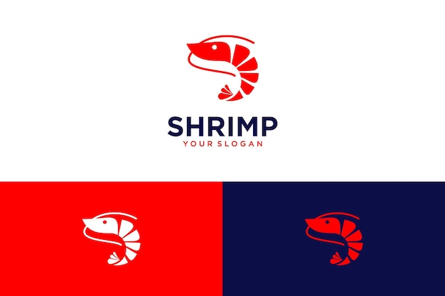 shrimp logo design with seafut and orange