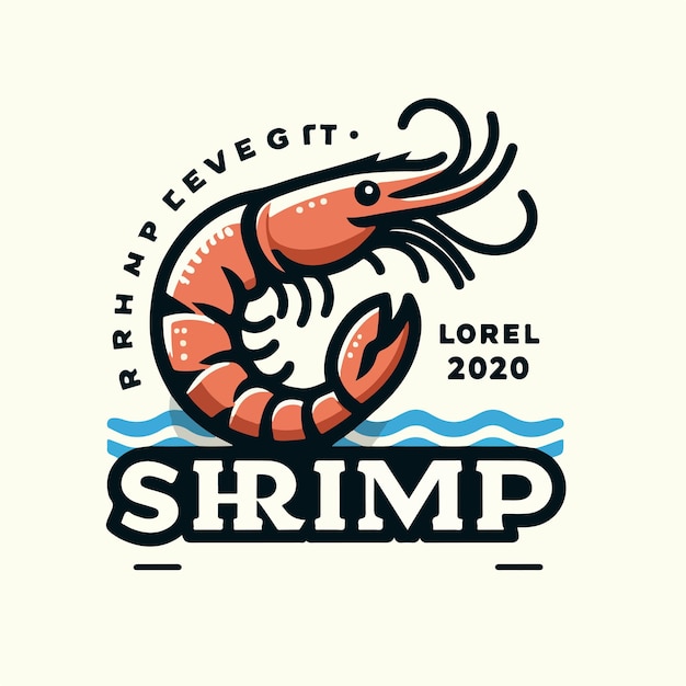 Vector shrimp logo vector