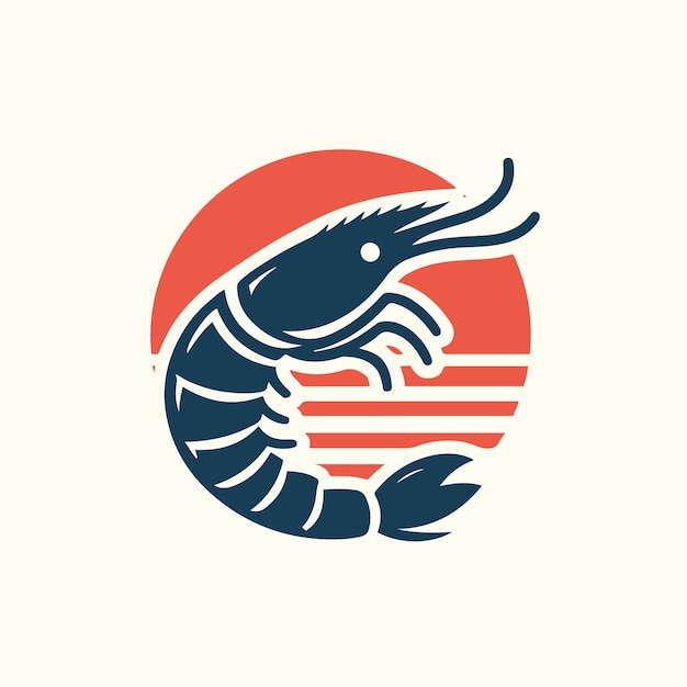 shrimp logo vector