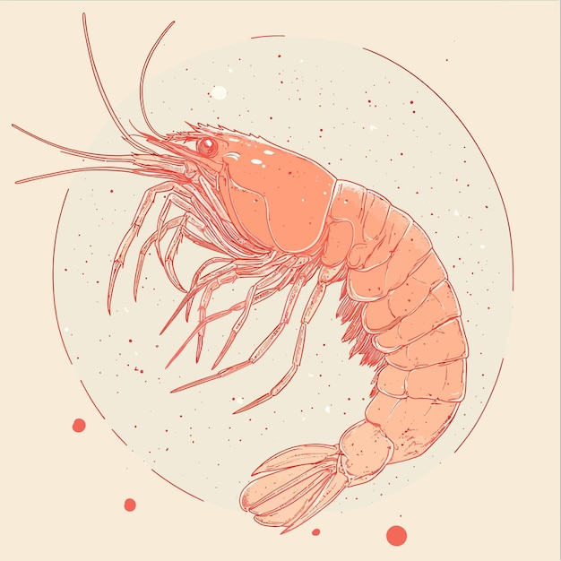 Shrimp vector cute