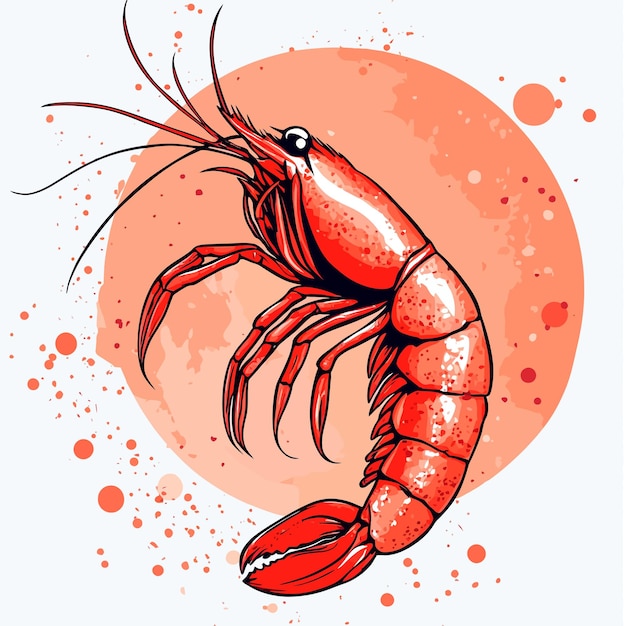 Shrimp vector cute