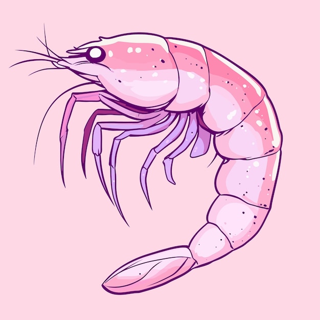 Shrimp vector cute