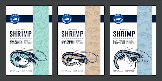 Shrimps label or package design