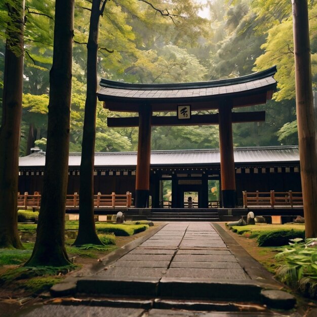 Vector a shrine with a sign that says  the name of the temple