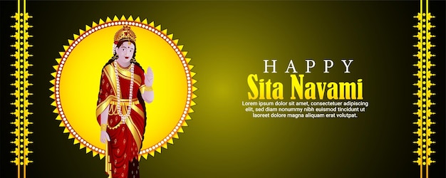 Shubh sita navami celebration design concept