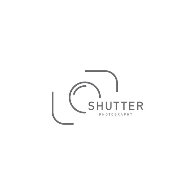 Shutter photography logo design template vector icon