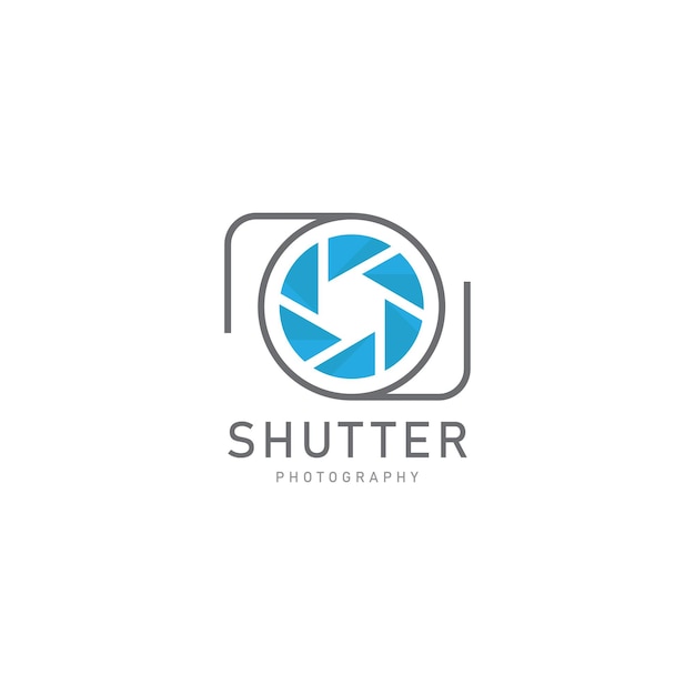 Shutter photography logo design template vector icon