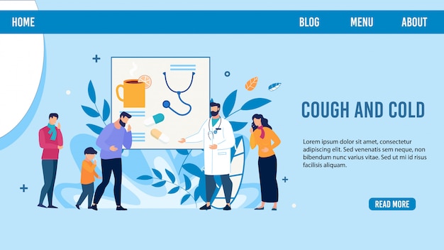 Sick People Need Doctor Advise Landing Page Design