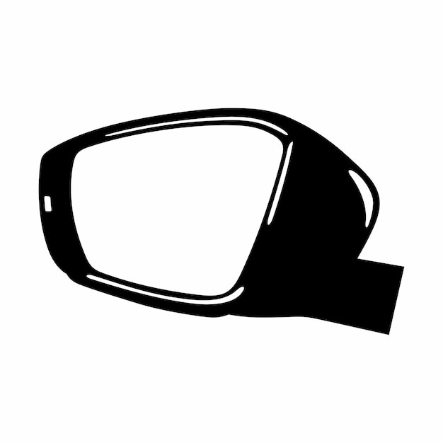 Side-view mirror (wing mirror) vector illustration