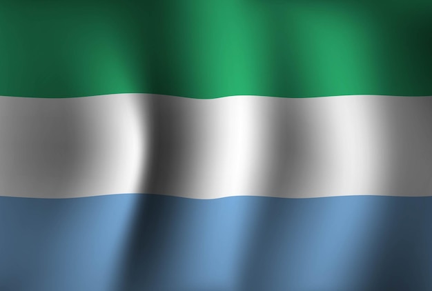 Sierra Leone Flag Background Waving 3D National Banner Wallpaper