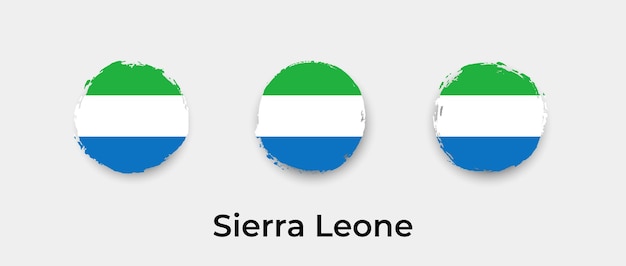 Sierra Leone flag grunge bubbles icon vector illustration