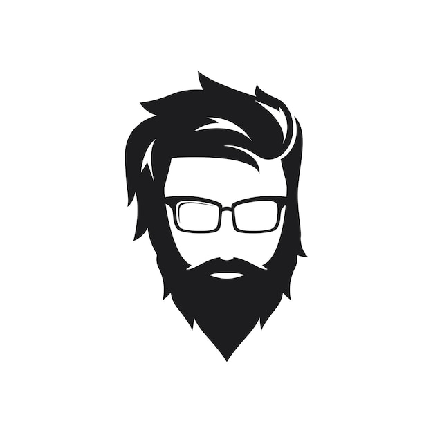 Sign of gentlemen wearing glasses logo vector icon illustration