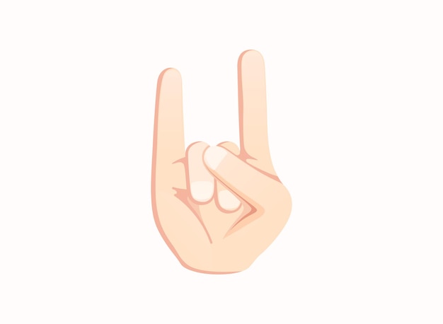 Sign of the horns icon Hand gesture emoji vector illustration