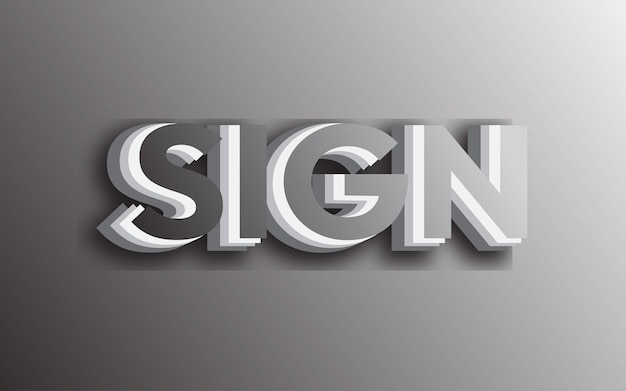 sign text effect editable