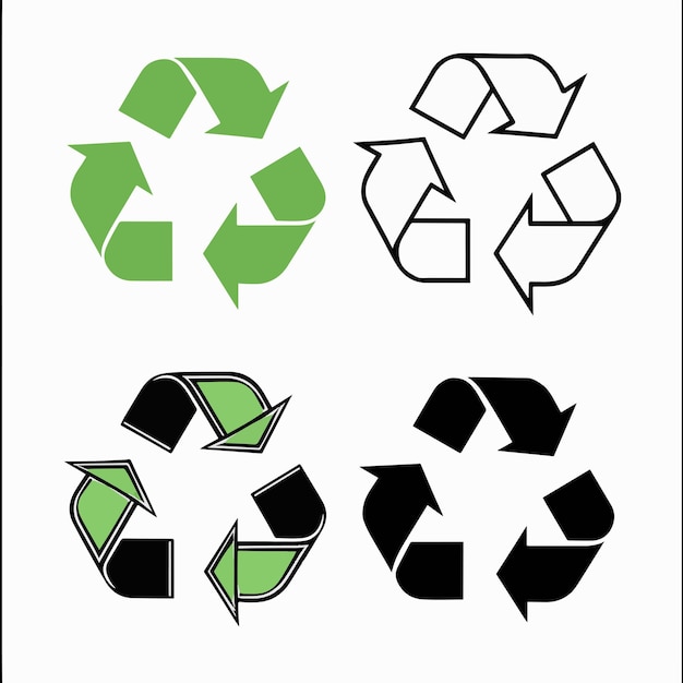 a sign that says recycle in green