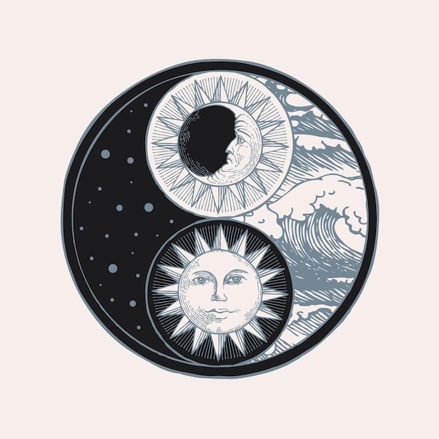 sign yin yang sun and moon