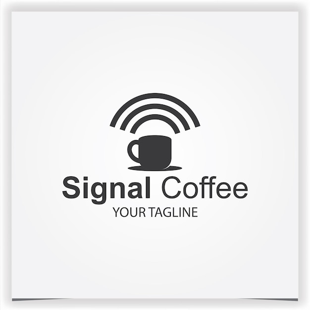 Vector signal coffee logo premium elegant template vector eps 10