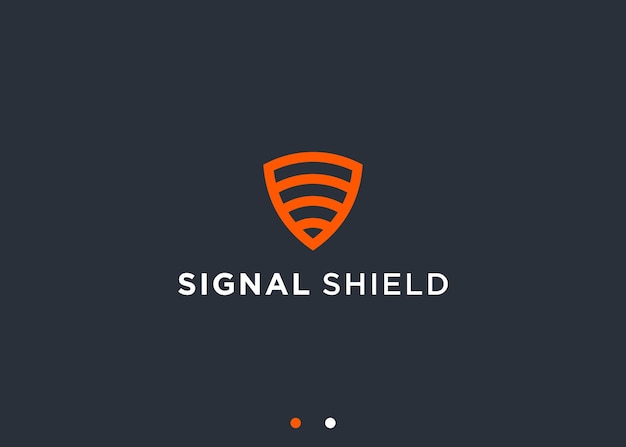 signal shield logo design vector silhouette illustration