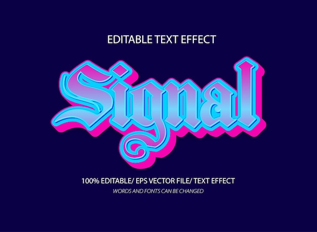 Signal text effect