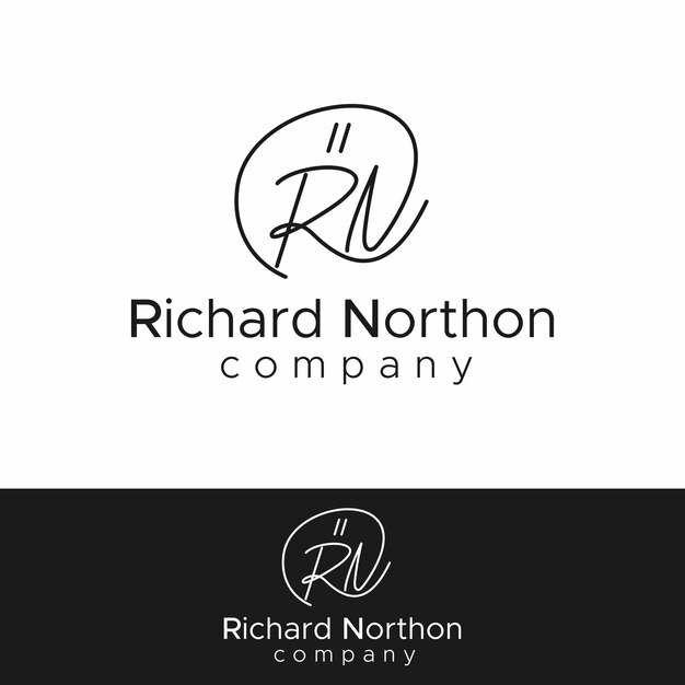 Vector signature initials rn logo letter rn design inspiration