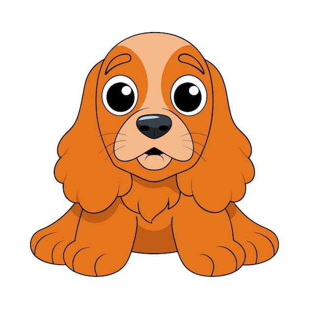 Signs of an Anxious or Fearful English Cocker Spaniels vector